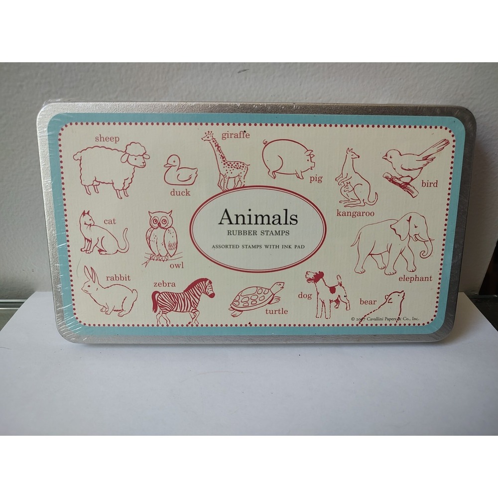 Cavallini & Co. Rubber stamp‎ set NEW animals